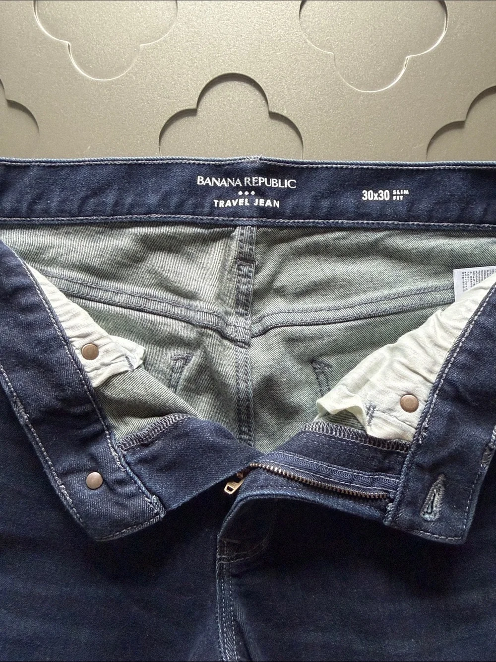 BANANA REPUBLIC Travel Jeans Slim Fit Washed Indigo Stretch Denim Men’s 30x30